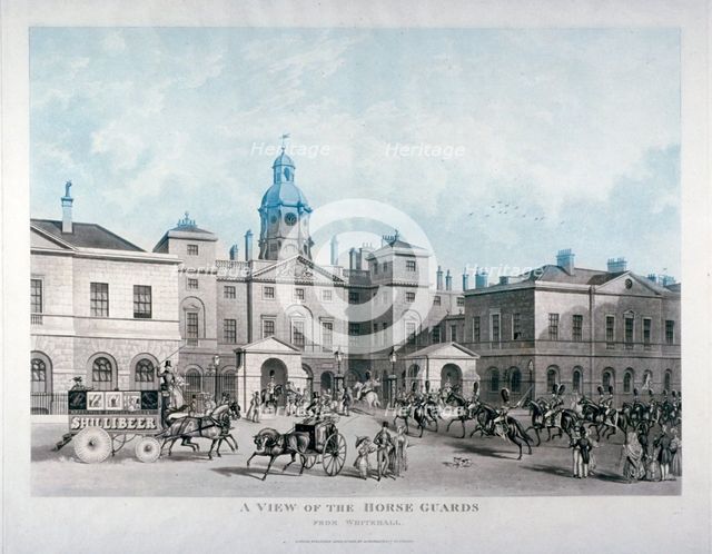 'A view of the Horse Guards from Whitehall', Westminster, London, 1836. Artist: Anon