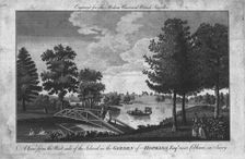 A View of the Island in the Garden of Hopkins, Esqr. near Cobham in Surry. c1760