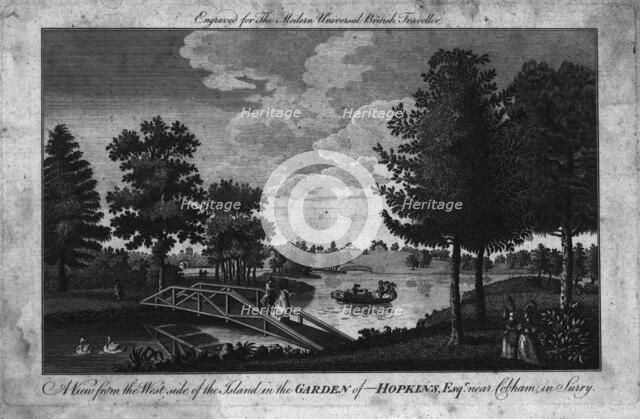 'A View of the Island in the Garden of Hopkins, Esqr. near Cobham in Surry.', c1760. Artist: Unknown.