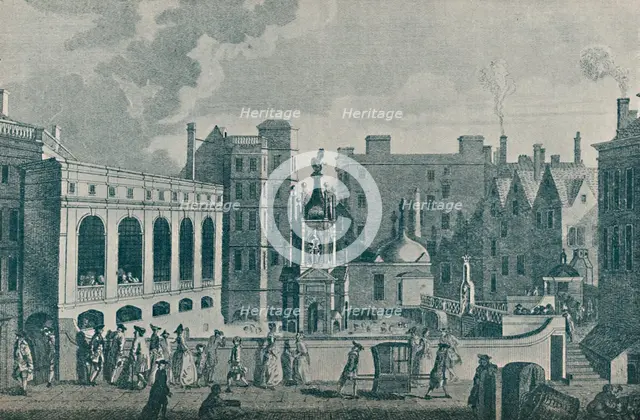 'A View of the King and Queen's Baths and the Great Pump Room at Bath', 1907. Artist: Unknown.