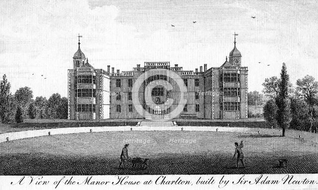 'A View of the Manor House at Charlton, built by Sir Adam Newton'. Artist: Unknown