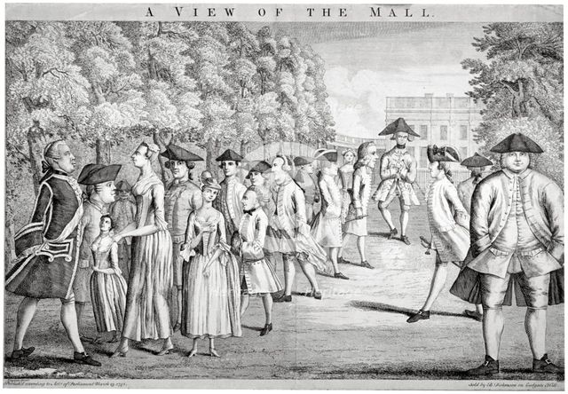 'A View of the Mall', Westminster, London, 1752.  Artist: John June