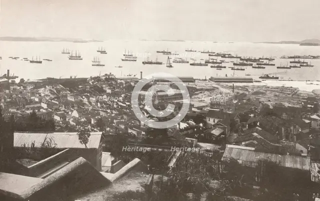'A view of the new quays at the time of construction', 1914. Artist: Unknown.