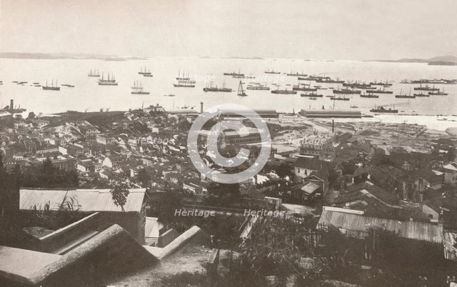 'A view of the new quays at the time of construction', 1914. Artist: Unknown.