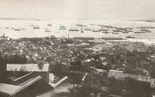 A view of the new quays at the time of construction 1914