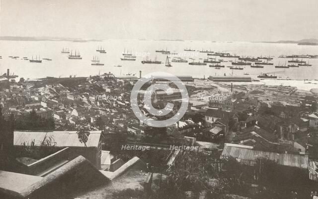 'A view of the new quays at the time of construction', 1914. Artist: Unknown.