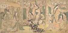 A View of the Pleasures of the Taiko and His Five Wives at Rakuto, 1804. Creator: Kitagawa Utamaro