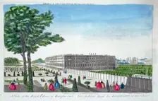 A view of the Royal Palace of Hampton Court, London, 1760. Creator: Unknown