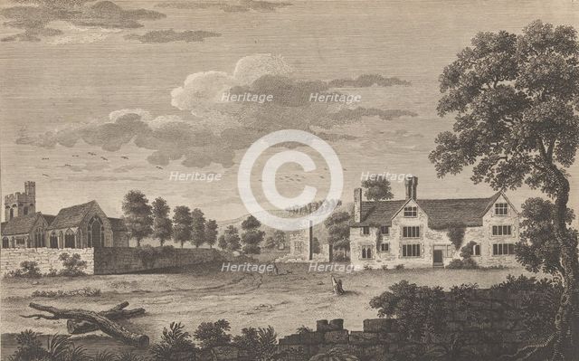 A View of the Ruins of the Archiepiscopal Palace and of the Church of Wrotham in Kent, 1777-1790. Creator: John Bayly.