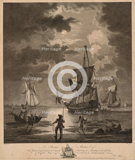 A View of the Sea by Moonlight. Creator: Thomas Major (British, 1714-1799).