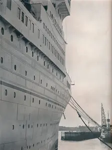 A view of the starboard side of S.S. Empress of Britain, 1931. Artist: Studio Films