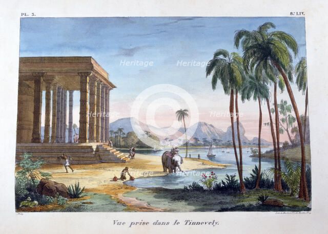 'A View of Tinnevelly', India, 1828. Artist: Marlet et Cie