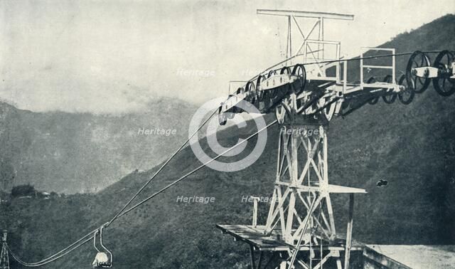 'A View on a Rope Railway, or Ropeway', 1922. Creator: Unknown.