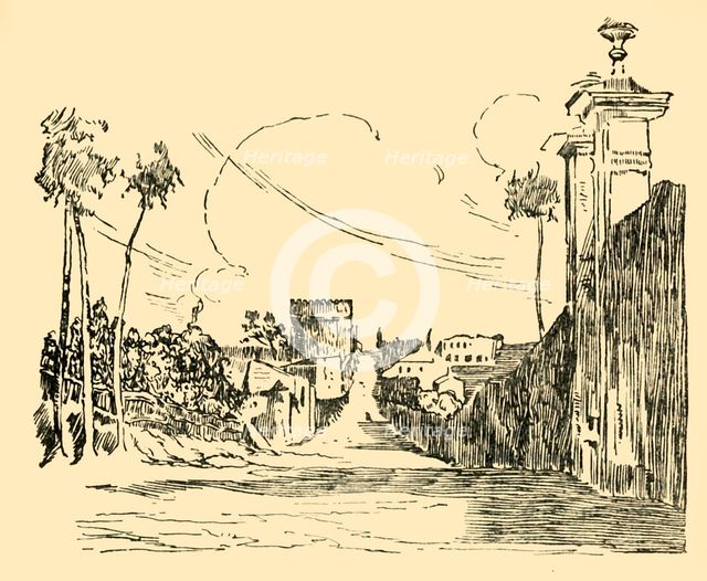 'A View on the Appian Way As It Is To-Day', c1930. Creator: Unknown.