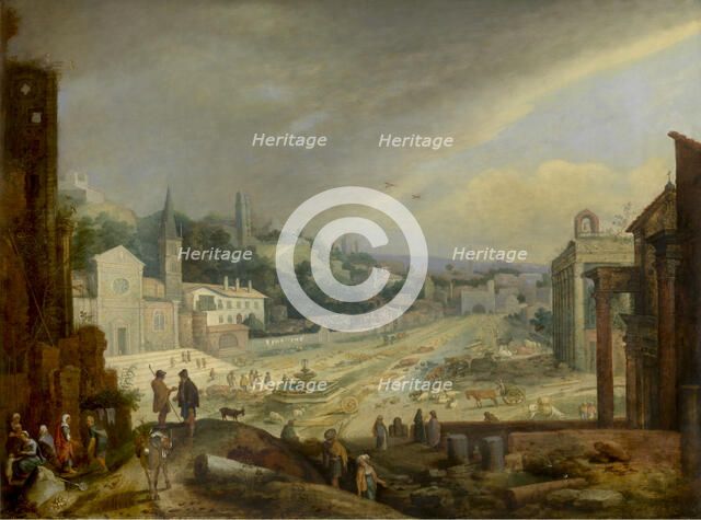 A View on the Campo Vaccino in Rome, 1611. Creator: Willem van Nieulandt.