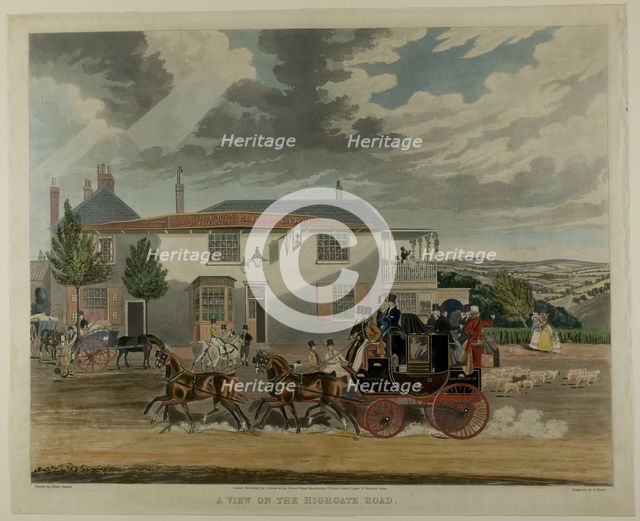 A View on the Highgate Road, n.d. Creator: Charles Hunt.