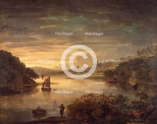 'A view on the river Neath in Glamorganshire', 1740-1760. Creator: Anthony Devis.