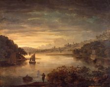 A view on the river Neath in Glamorganshire 1740-1760. Creator: Anthony Devis