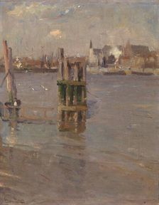 A View on the Scheldt, 1894. Creator: Frans Hens
