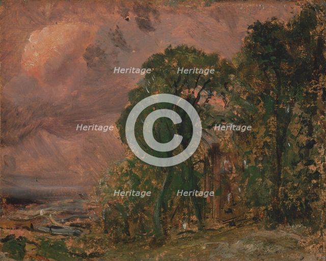 A View at Hampstead with Stormy Weather, ca. 1830. Creator: John Constable.