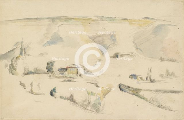 A View across a Valley, late 19th century. Artist: Paul Cezanne.