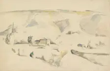 A View across a Valley, late 19th century. Artist: Paul Cezanne