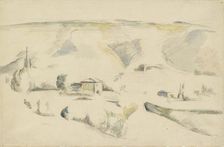 A View across a Valley, late 19th century. Artist: Paul Cezanne
