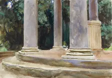 A View between the Columns of a Tempietto, late 19th century. Artist: John Singer Sargent