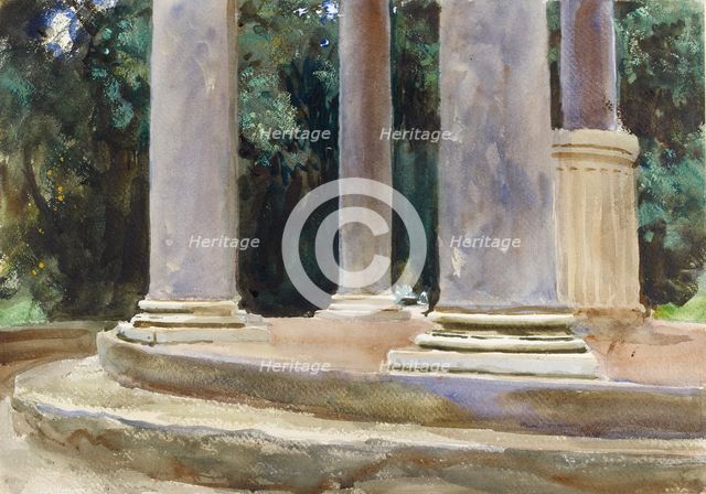 A View between the Columns of a Tempietto, late 19th century. Artist: John Singer Sargent.