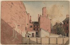 A View from an East Window in the Old Sugar House, No.3 Norris Alley, Philadelphia, 1811. Creator: Unknown