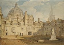 A View from the Inside of Brazen Nose College Quadrangle, Oxford, 1803-1804. Artist: JMW Turner