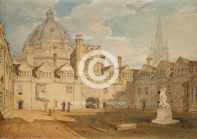 A View from the Inside of Brazen Nose College Quadrangle, Oxford, 1803-1804. Artist: JMW Turner.