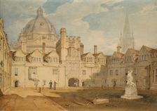 A View from the Inside of Brazen Nose College Quadrangle, Oxford, 1803-1804. Artist: JMW Turner
