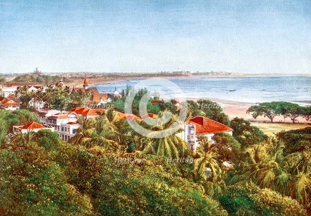 A view from the Ridge, Bombay, India, early 20th century. Artist: Unknown