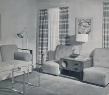 A view in a two-room apartment in the Keeler Building, Grand Rapids, Michigan 1935