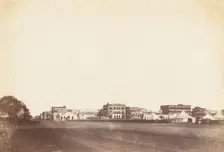 A View in Calcutta Including the Buildings of Payne and Co., the Mountain Hotel..., 1850s. Creator: Unknown