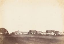 A View in Calcutta Including the Buildings of Payne and Co., the Mountain Hotel..., 1850s. Creator: Unknown
