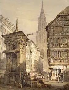 A View in Strasbourg, 1822. Artist: Samuel Prout
