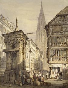 A View in Strasbourg, 1822. Artist: Samuel Prout