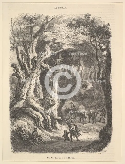 A View in the Forest of Morvan, 1837-66. Creator: Jean-Antoine Watteau.