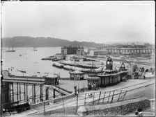 A view looking south-west from Plymouth Hoe towards Eastern King Point, 1887. Creator: London Midland and Scottish Railway