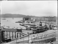 A view looking south-west from Plymouth Hoe towards Eastern King Point, 1887. Creator: London Midland and Scottish Railway