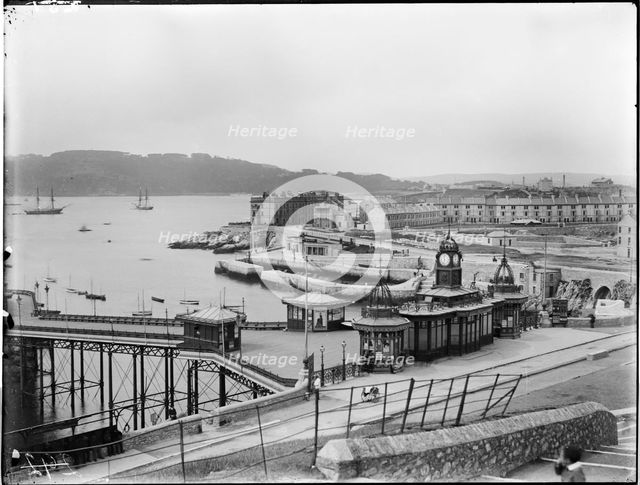 A view looking south-west from Plymouth Hoe towards Eastern King Point, 1887. Creator: London Midland and Scottish Railway.