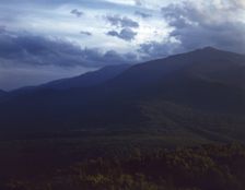 A view looking through the White Mountains from the...Pine Mountain, Gorham vicinity, N.H., 1943. Creator: John Collier