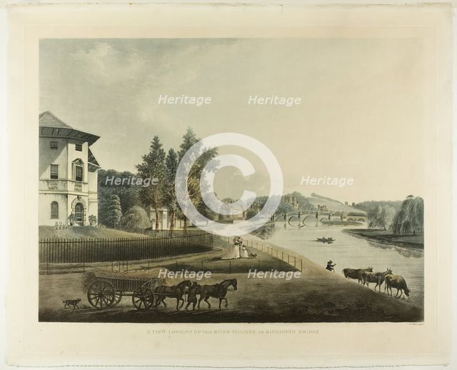 A View Looking Up the River Thames to Richmond Bridge, n.d. Creator: Francis Jukes.