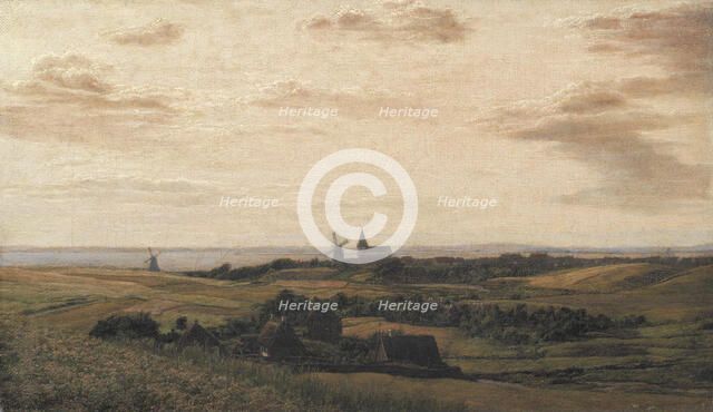 A View towards Assens in Funen. In the Distance the Coast of Schleswig, 1835-1836. Creator: Dankvart Dreyer.