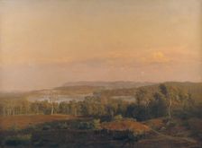 A View towards Himmelbjerget, Jutland. Evening, 1838. Creator: Dankvart Dreyer