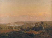 A View towards Himmelbjerget, Jutland. Evening, 1838. Creator: Dankvart Dreyer