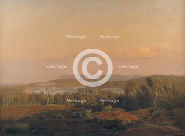 A View towards Himmelbjerget, Jutland. Evening, 1838. Creator: Dankvart Dreyer.