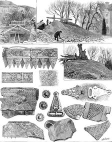 A Viking's tomb, lately discovered at Taplow Court, near Maidenhead, 1883. Creator: Unknown